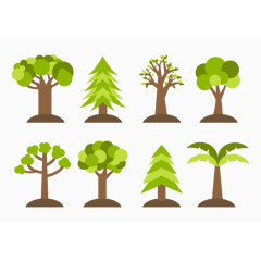 自由不同的树矢量