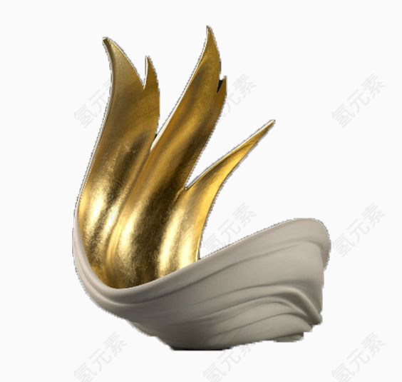 金色尾翼装饰