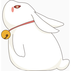 卡通仰望的小兔子矢量图