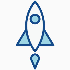 卡通精美图标火箭