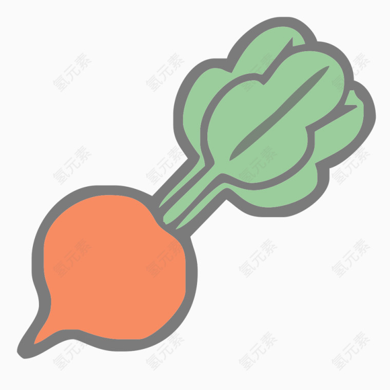 卡通手绘萝卜png