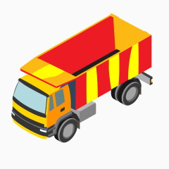 货车红色工程车