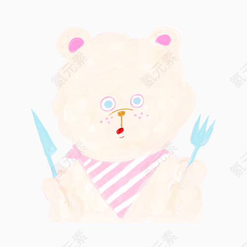 可爱卡通手绘小熊