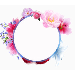 花朵圆形促销标签