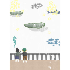 海底世界和人物