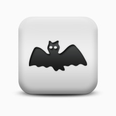 磨砂白广场图标文化万圣节蝙蝠文化偶像