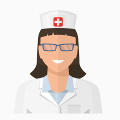 卡通手绘女护士人头像