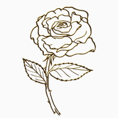 黑墨清笔勾线花纹