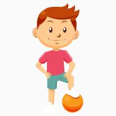 打篮球的小男孩