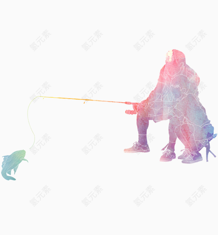 父子钓鱼剪影