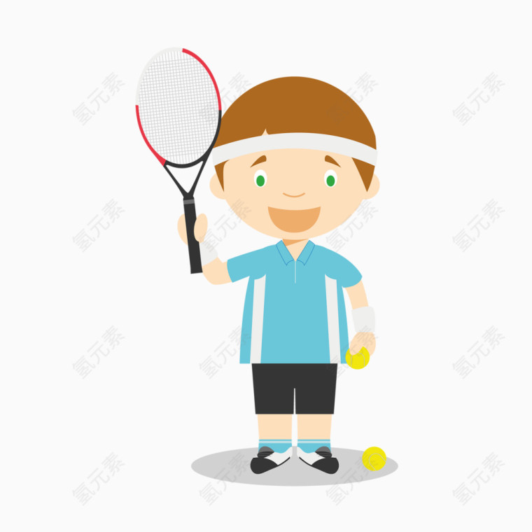 卡通运动小孩素材png