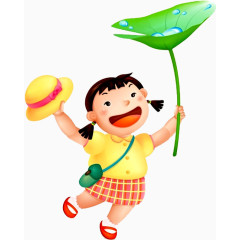 放学回家的小女孩