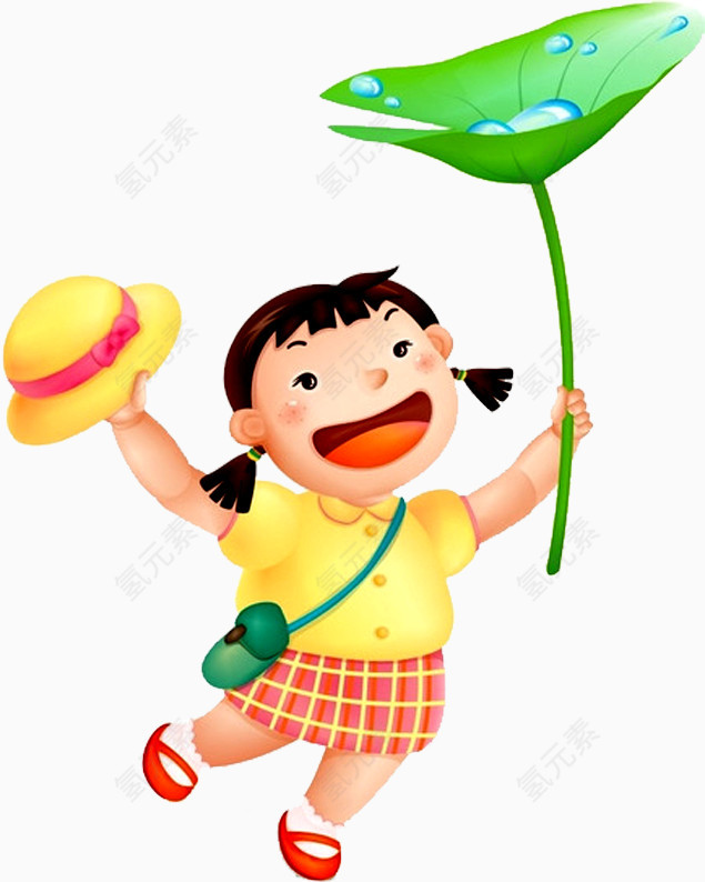 放学回家的小女孩