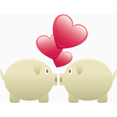 小猪存钱罐爱心