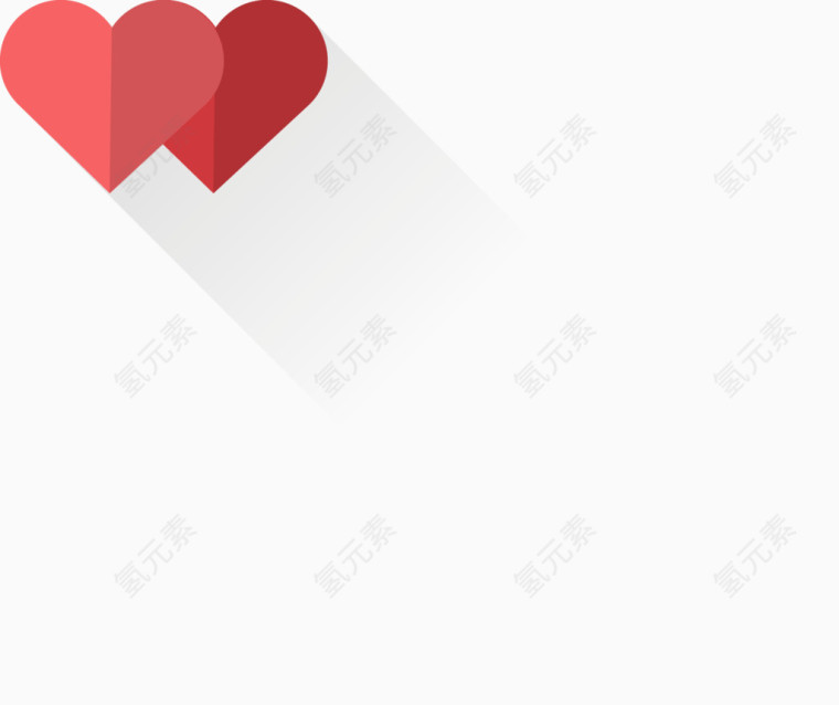 精致爱心元素图标矢量图