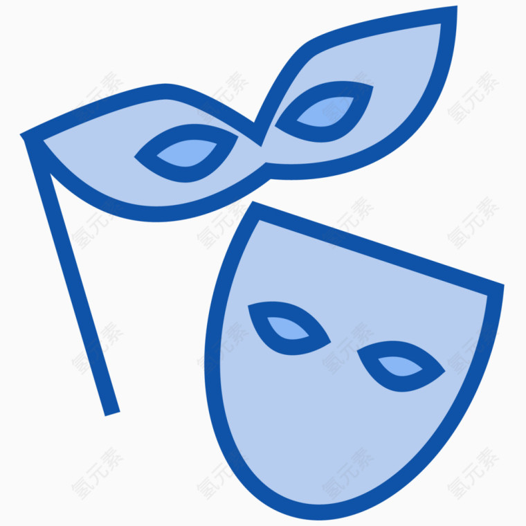 卡通精美面具图标