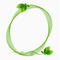 绿叶装饰立体边框