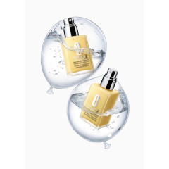 泡在透明水球里的化妆品