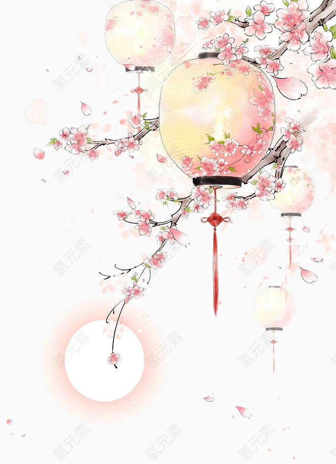 粉色灯笼