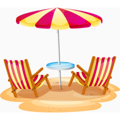 太阳伞沙滩椅