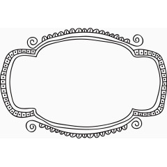 矢量创意设计长盘形线框图标