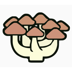 卡通手绘蘑菇png