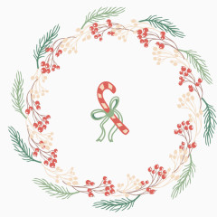 卡通手绘精美花边花环