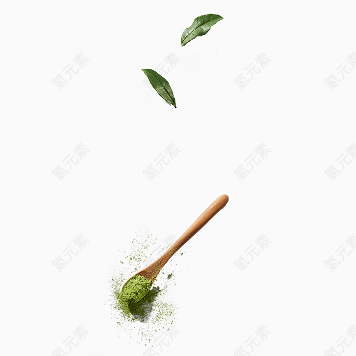 绿茶茶叶素材