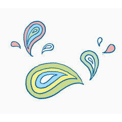 水墨清新彩色水滴