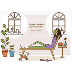 小清新美女敷面膜