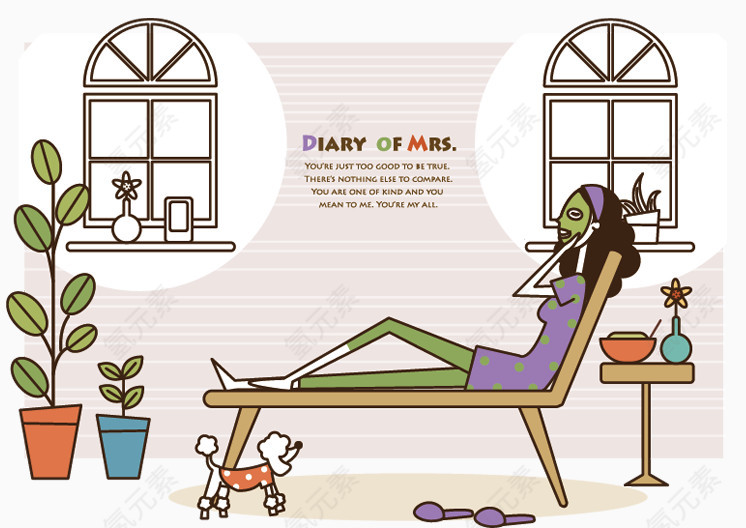 小清新美女敷面膜