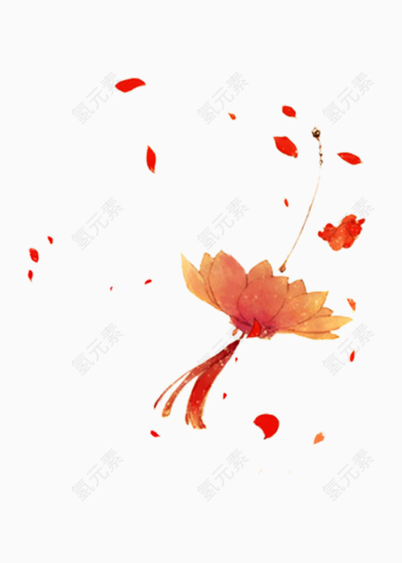 手绘素材装饰剪影