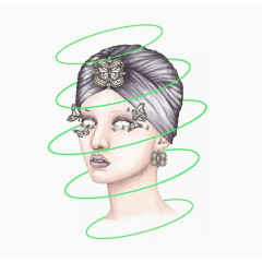 创意女子头像肖像