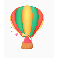 可爱卡通热气球