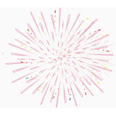 紫色卡通精美手绘烟花