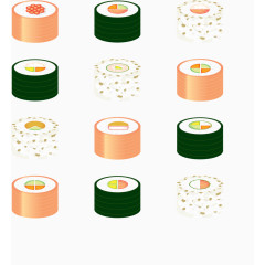 卡通可爱矢量食物寿司