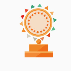 简约卡通奖杯装饰