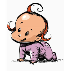 手绘可爱婴儿 