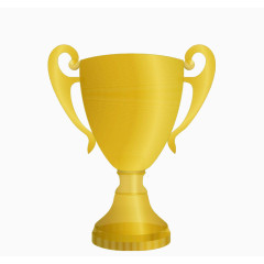有质感渐变的黄色奖杯