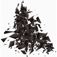 黑色不规则炫酷几何图形