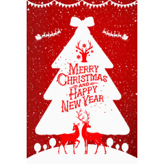 红色喜庆圣诞节海报