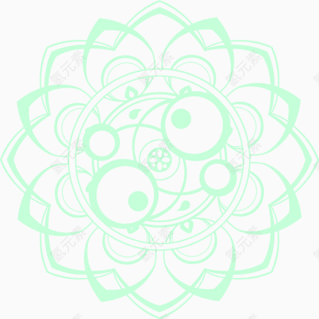 绿色鲜花底纹