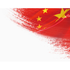 手绘红旗飘飘素材