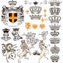 古典中世纪元素矢量素材