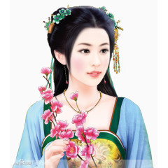 古风配饰素描手绘古风装饰素材