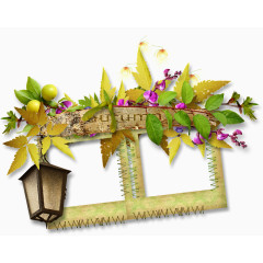 手绘花卉素材花卉边框图案素材