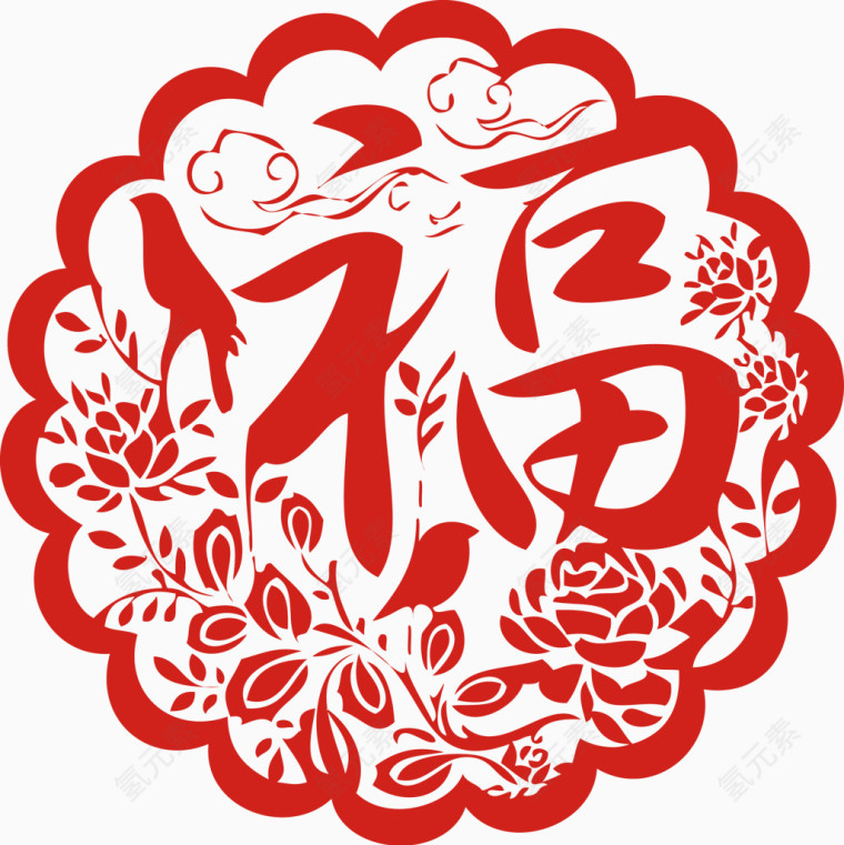 灯笼剪纸