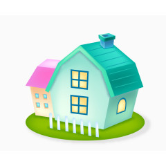 六一儿童节装饰卡通房子别墅