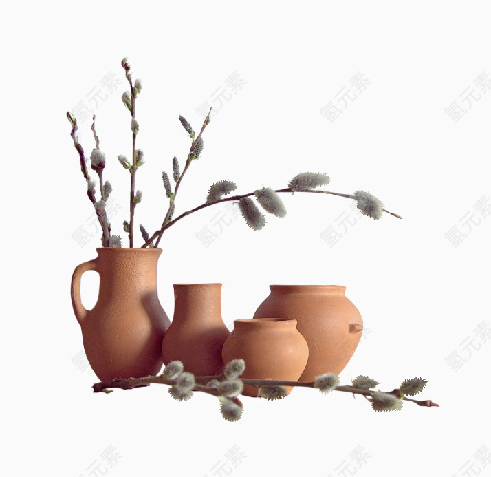 鲜花花草手绘装饰素材