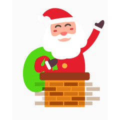 送礼物的圣诞老人图案